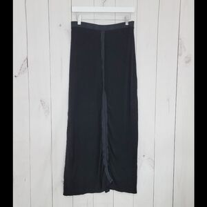This is First Base Black Split Front Maxi Skirt
